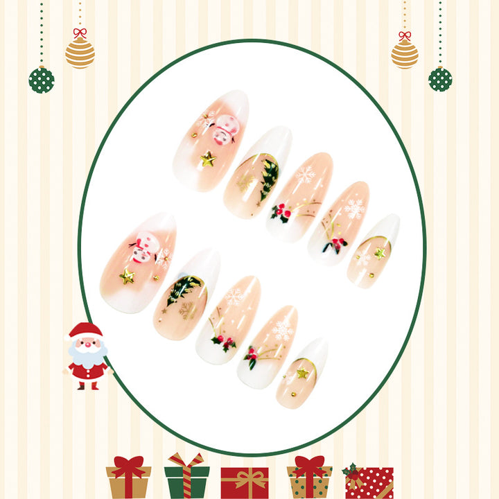 Kunstnagelset mit festlichen Wintermotiven und kreativen Designs Karnz