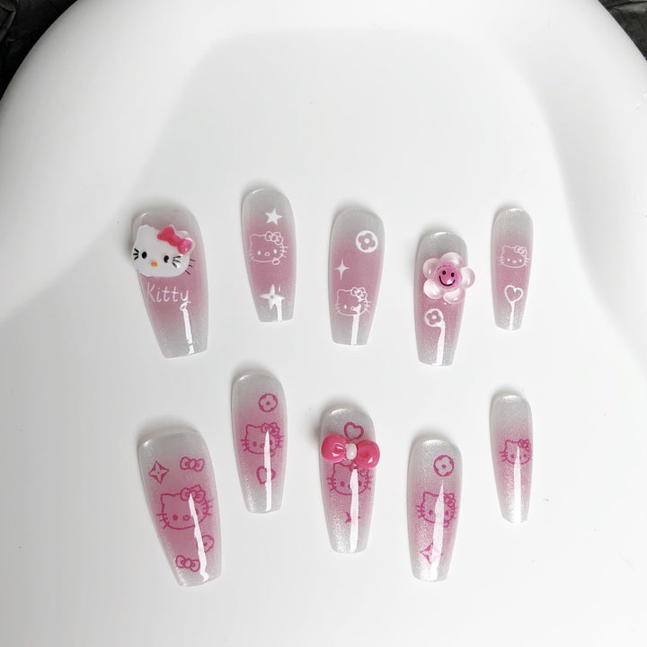 Cartoon-Charakter Press-On-Nagelset