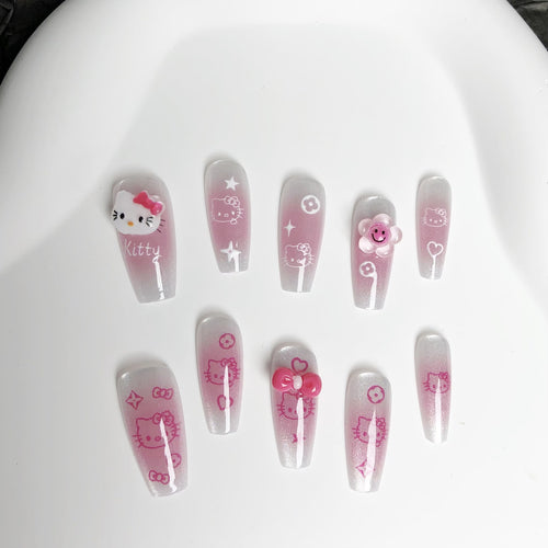 Cartoon-Charakter Press-On-Nagelset