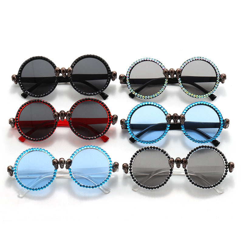 Damen Extravagante runde Sonnenbrille Karnz