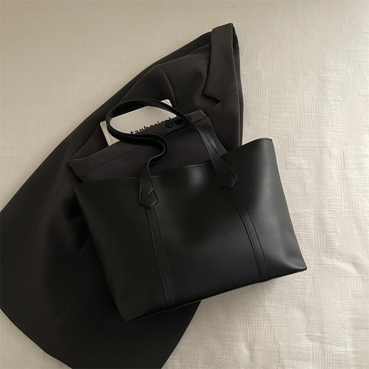 Schlichte Minimalistische Leder Tote Bag