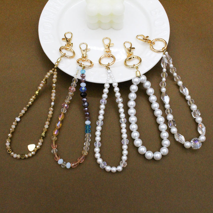 Elegante Perlen Übergroße Brillen Kette Karnz