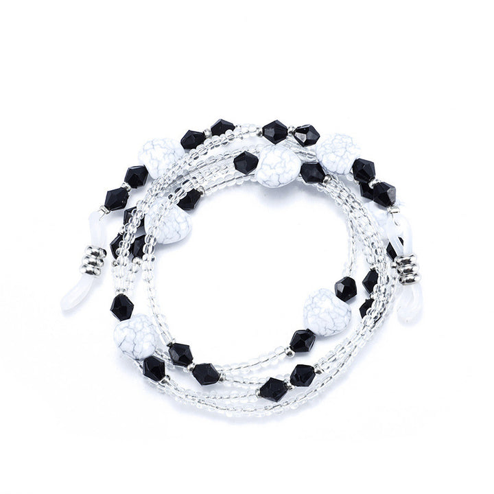 Elegante perlenbesetzte Brillenband Karnz