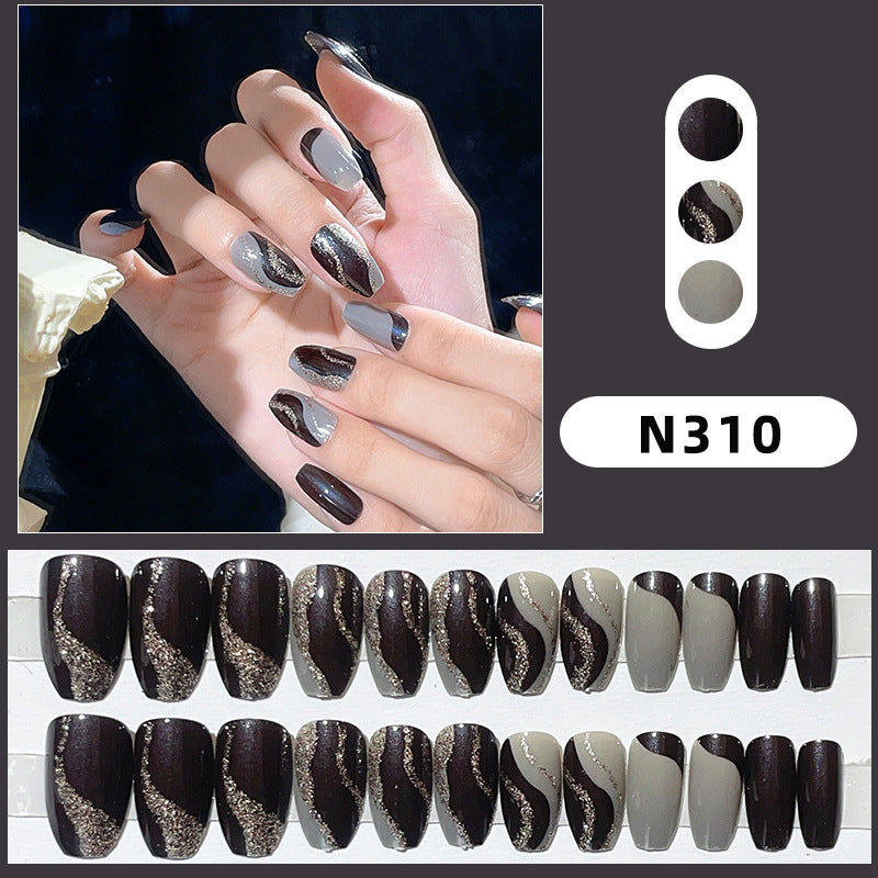Blumenmuster Press-On Nagelset