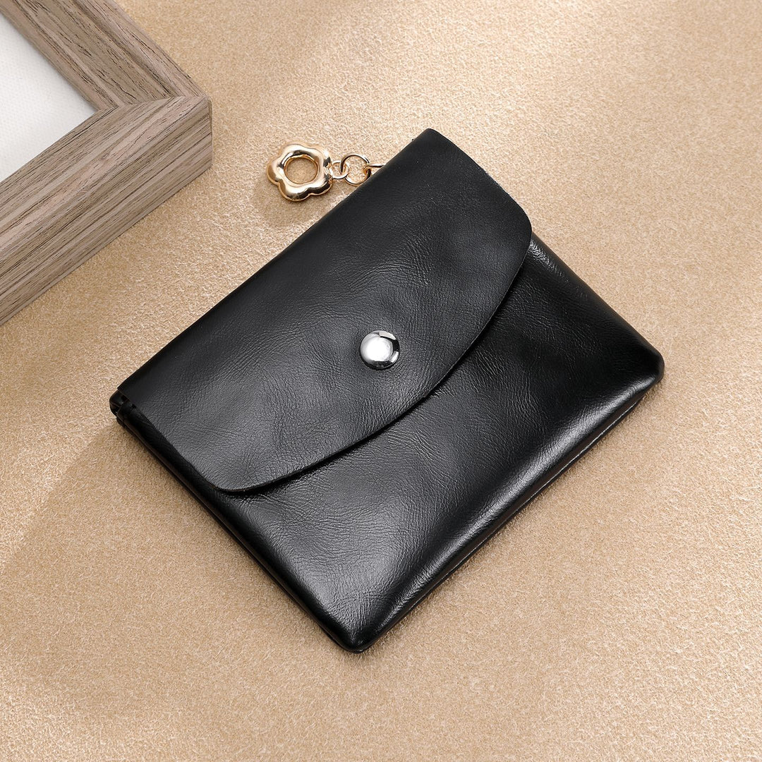 Premium Leder Snap Brieftasche