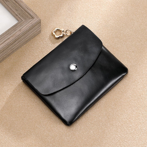Premium Leder Snap Brieftasche