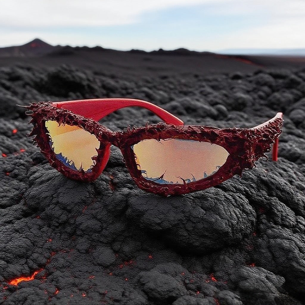Damen Sportliche Sonnenbrille mit innovativem, kunstvollem Rahmen Karnz