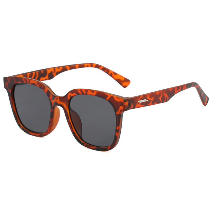 Damen Sonnenbrille mit modernem, eckigem Kunststoffrahmen Karnz