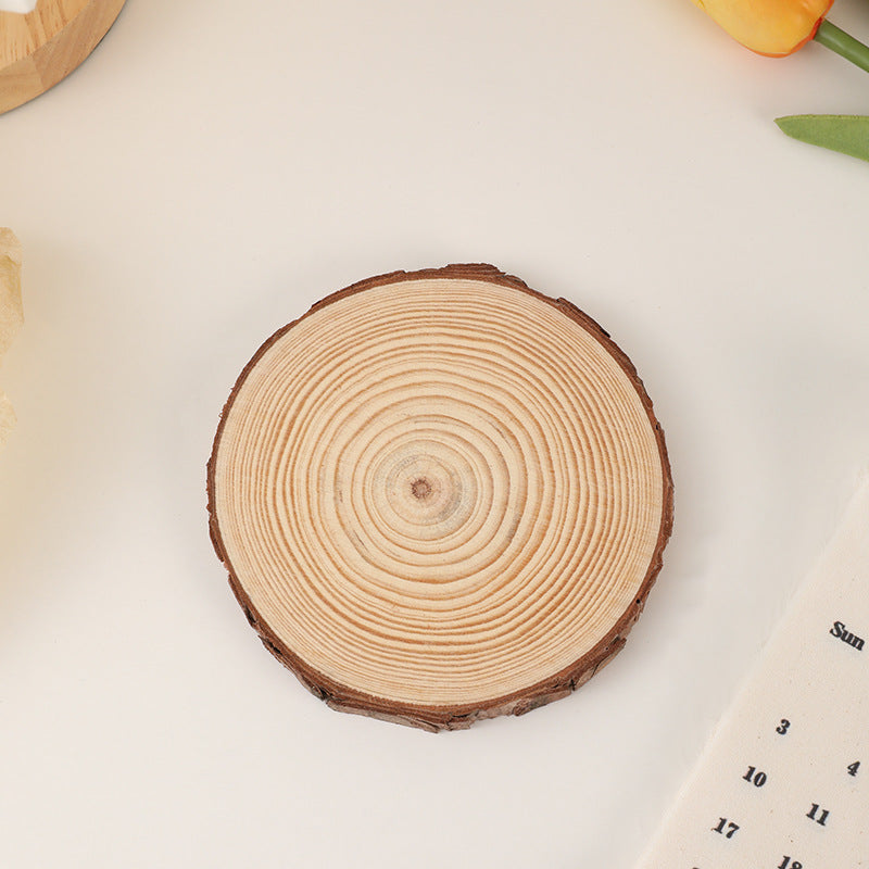 Natürliche runde Holzscheibe Untersetzer und dekorativer Topfuntersetzer