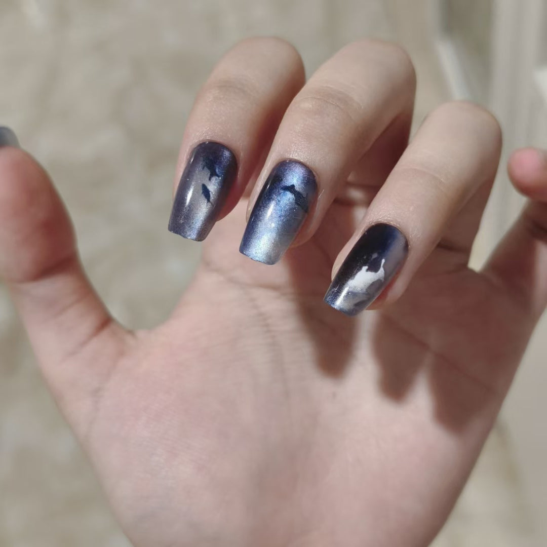 Künstlerisches ozeanisches Druck-Nagelkunst-Set Karnz