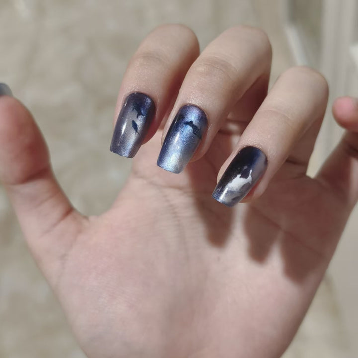 Künstlerisches ozeanisches Druck-Nagelkunst-Set Karnz