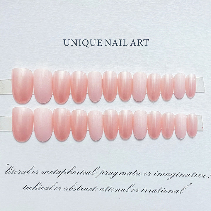 Glänzendes French Tip Press-On Nails Set