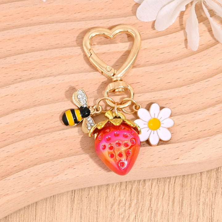 Schlüsselanhänger mit Fruchtigem Erdbeer-Design Karnz