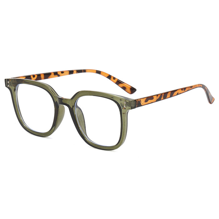 Damen quadratische Designerbrille mit dickem Rahmen und elegantem Profil Karnz