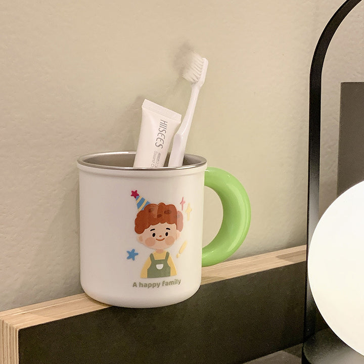 Keramiktasse mit Fröhlichem Familienmotiv Karnz