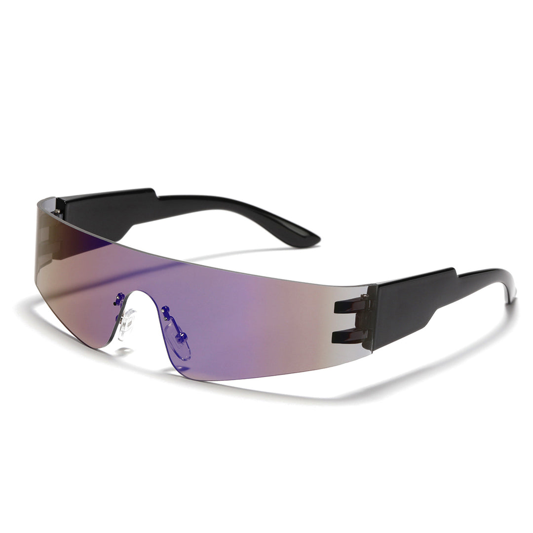 Damen futuristische Sport-Sonnenbrille mit optimalem UV-Schutz Karnz