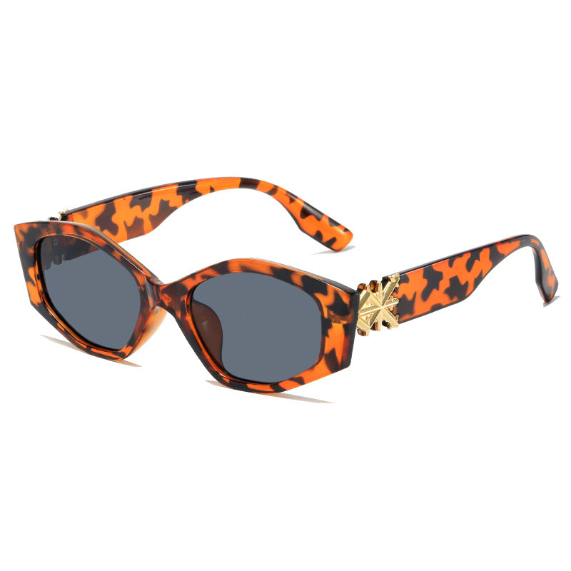 Damen geometrische Sonnenbrille mit luxuriösem Detail Karnz