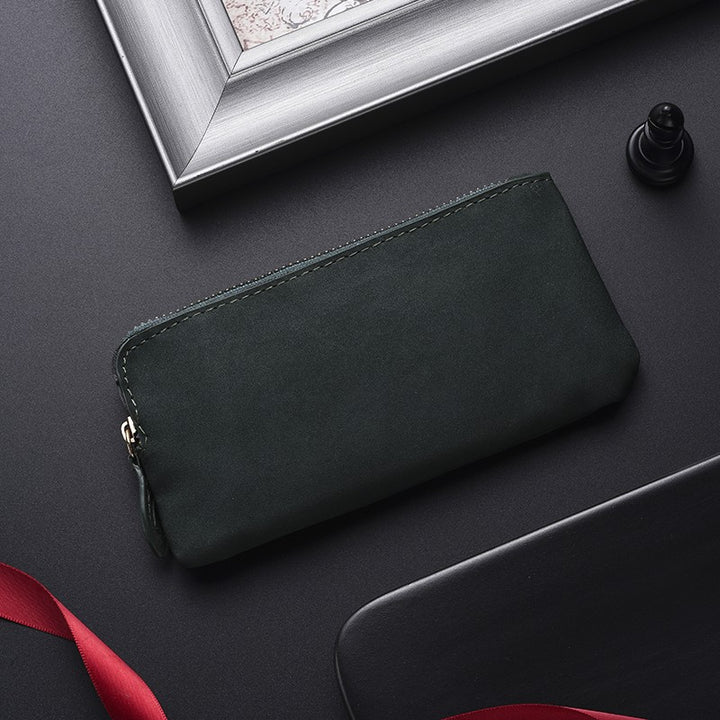 Premium Leder Reißverschluss Geldbörsen Organizer Karnz
