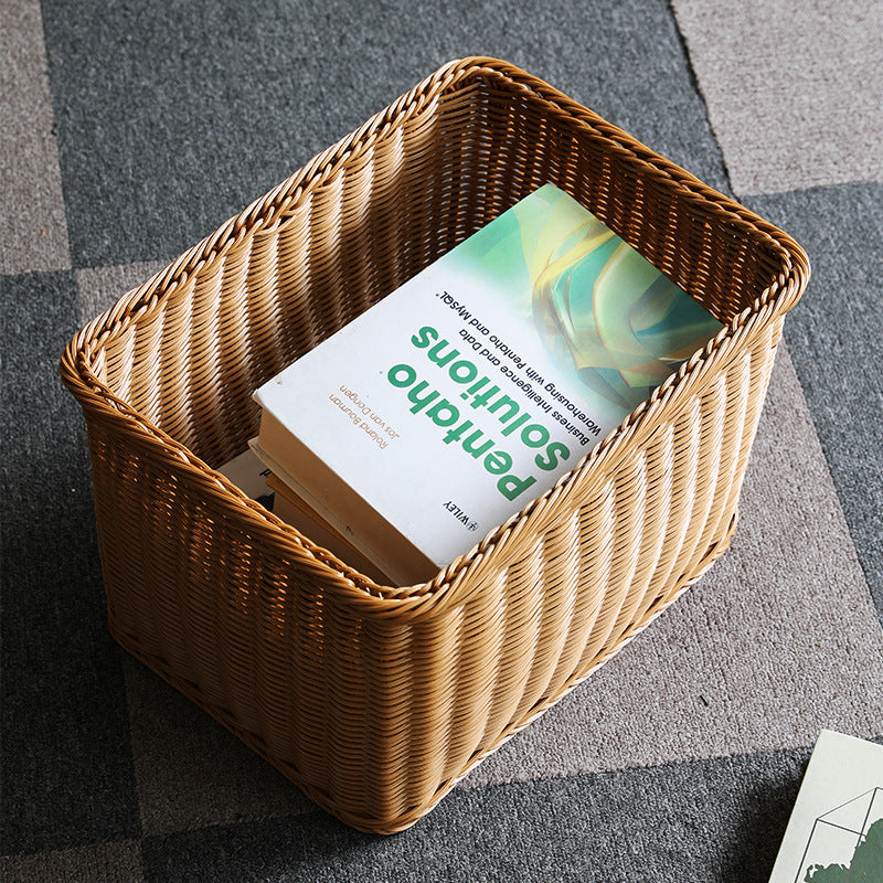 Unisex Praktischer Aufbewahrungskorb aus hochwertigem Rattan Karnz