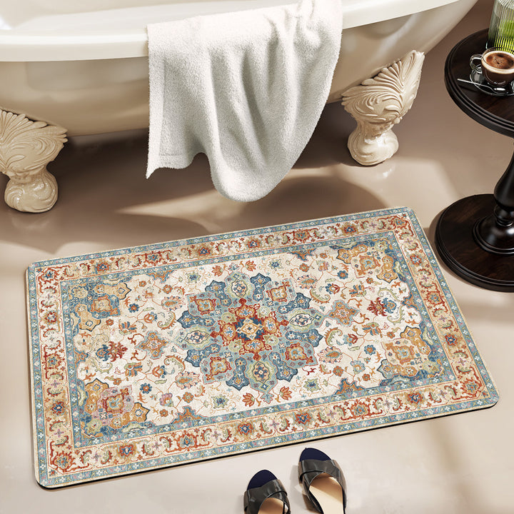 Elegante Vintage Blumen Badematte Karnz 1788245864