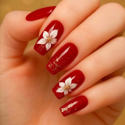 Florales Design Press-On-Nagelkunstset Karnz