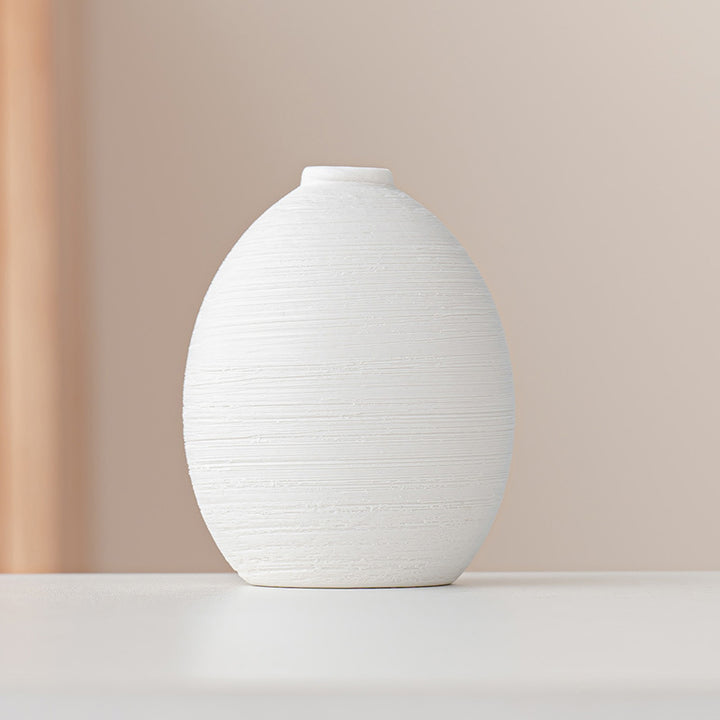 Strukturierte eiförmige dekorative Vase