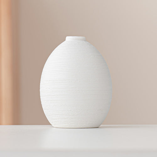 Strukturierte eiförmige dekorative Vase