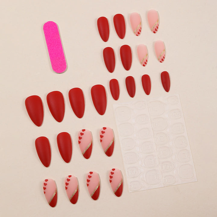 Heart-Accent Stiletto-Nagelkunst Karnz