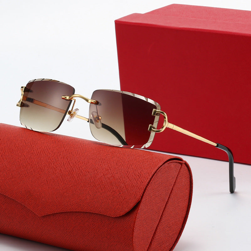 Damen elegante Halbrahmen Korrektionsbrille Karnz