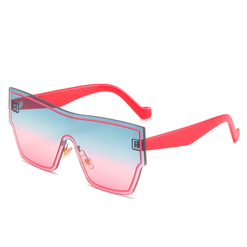 Damen futuristische Oversized-Wraparound-Sonnenbrille Karnz