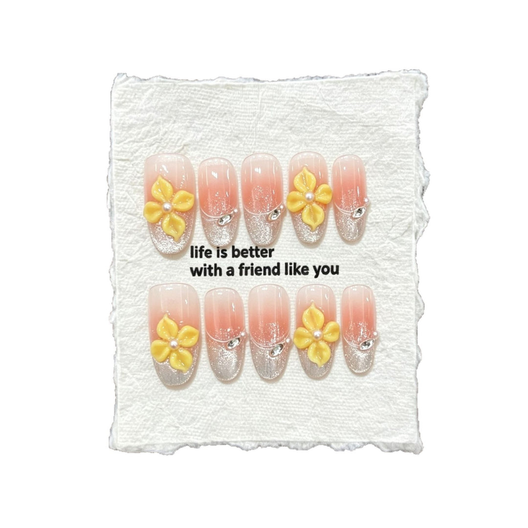 Floral Decorative Press-On Nail Art
