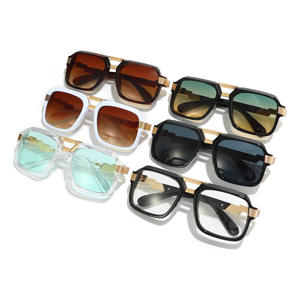 Oversized quadratische Sonnenbrille mit metallischen Details Karnz