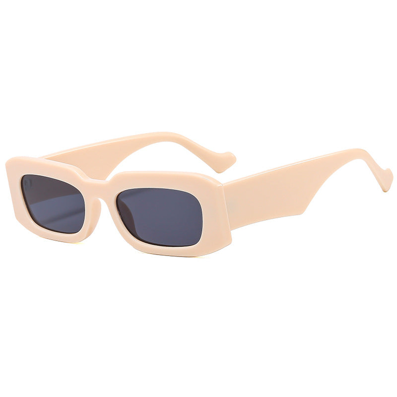 Damen modische quadratische Sonnenbrille mit breitem Rahmen und UV-Schutz Karnz
