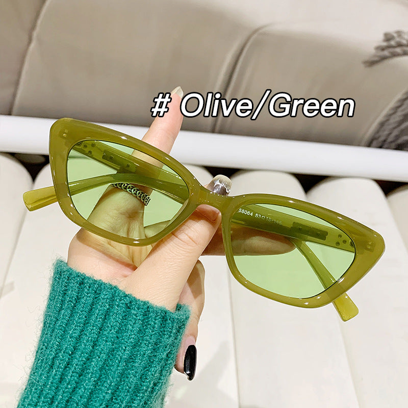 Damen Cat-Eye Sonnenbrille mit hochwertigem, geometrischem Rahmen Karnz