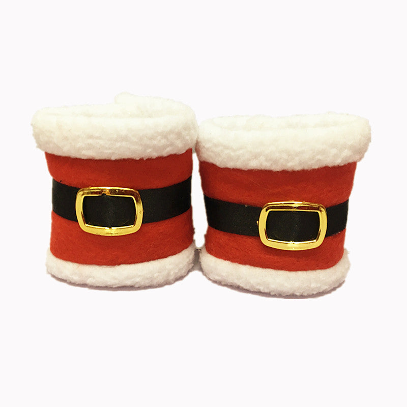 Lustige Weihnachtskappe mit Plüschrand