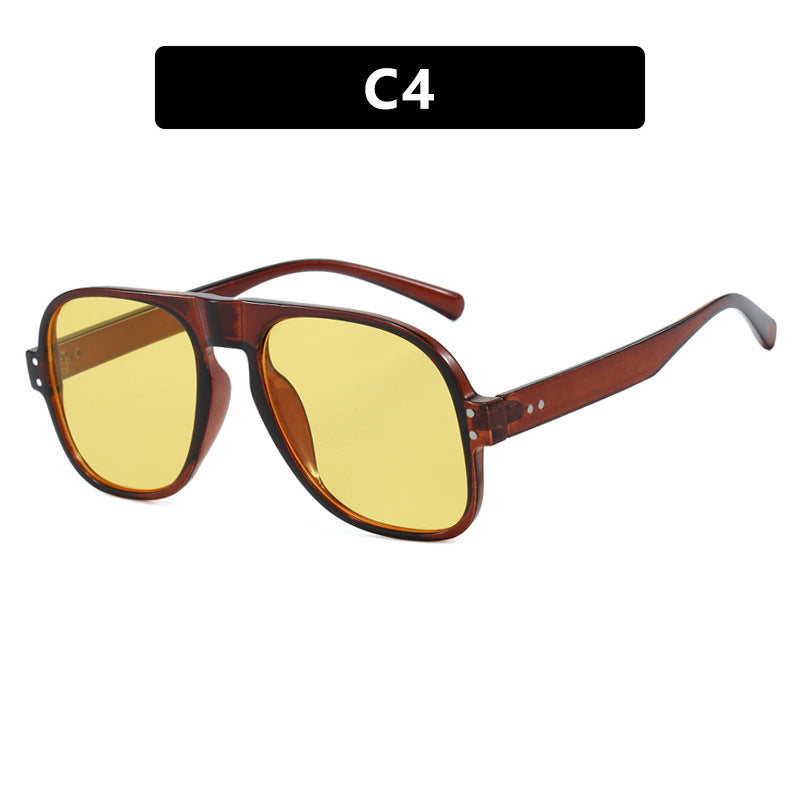 Damen modische quadratische Sonnenbrille mit robustem, UV-Schutz Karnz