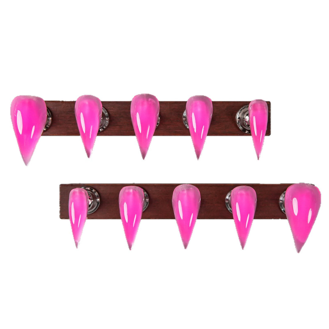 Stiletto-förmige Press-On-Nagel-Set mit glänzender Oberfläche
