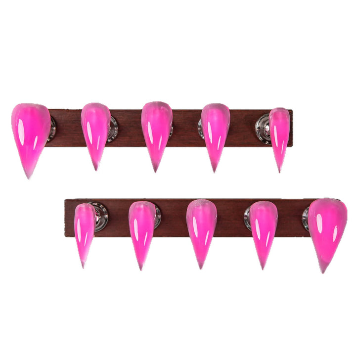 Stiletto-förmige Press-On-Nagel-Set mit glänzender Oberfläche