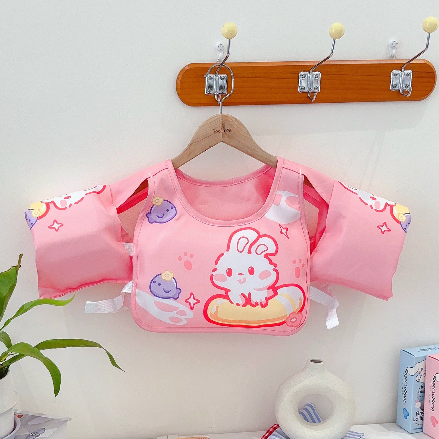 Damen Aufblasbare Schwimmhilfe mit farbigem Flamingo-Design Karnz