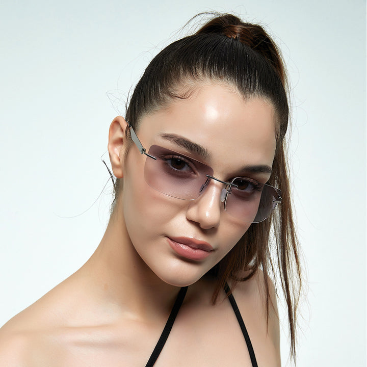 Damen modische und elegante Sonnenbrille mit klassischem Design Karnz