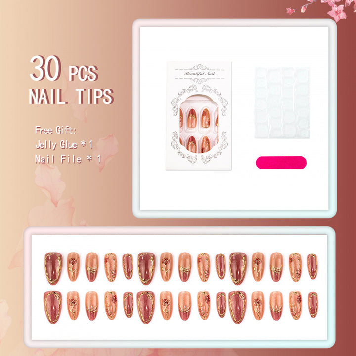 Künstlerisches Press-On Nagelset