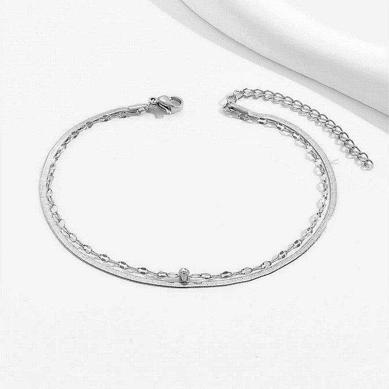 Sleek Minimalist Chain Anklet Karnz
