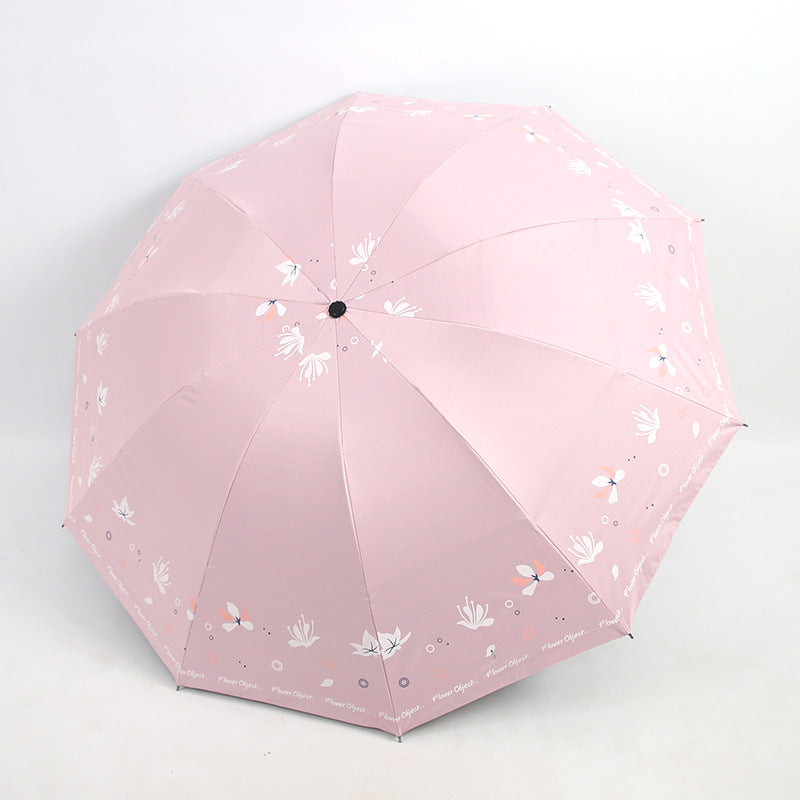 Damen eleganter Schirm mit floralem Druckdesign Karnz