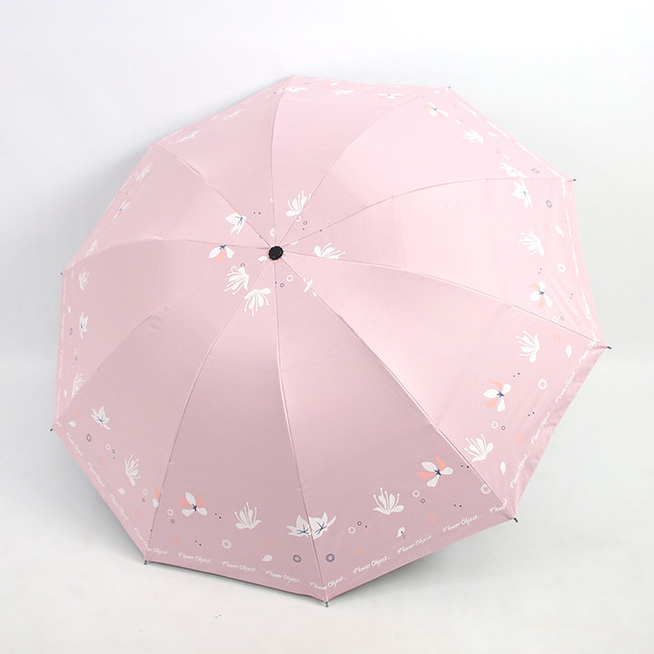 Damen eleganter Schirm mit floralem Druckdesign Karnz