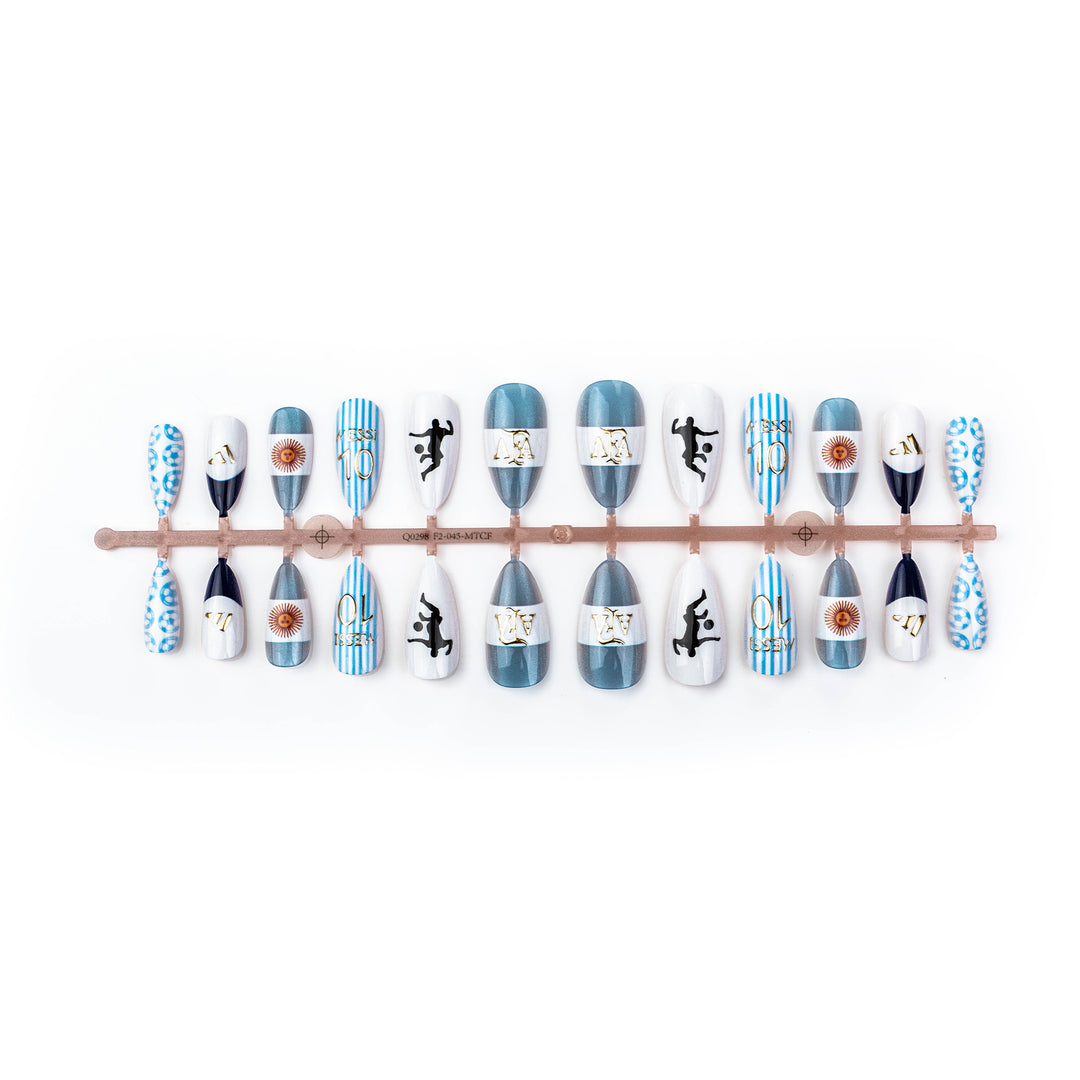 Sport-Themen Press-On Nail Art Set