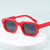 Damen Modische quadratische Sonnenbrille mit klarem Rahmen Karnz
