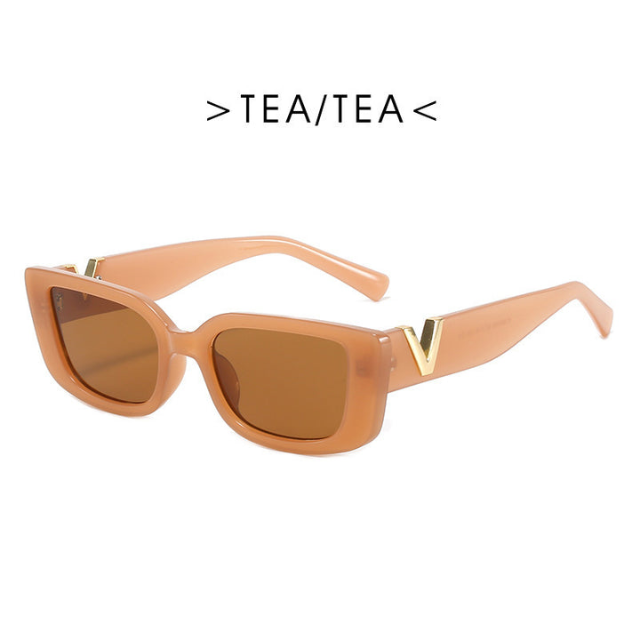 Retro-inspirierte geometrische Rahmen-Sonnenbrille Karnz