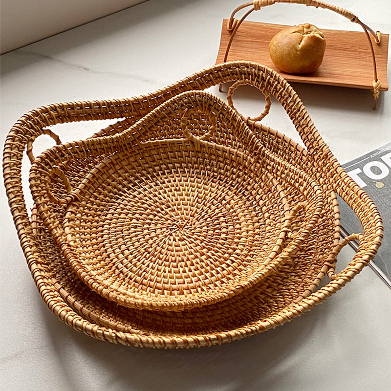 Damen herzförmiger Rattan-Korb Karnz
