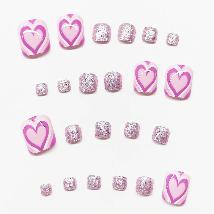 Herz-Themen-Nagelkunst-Erweiterungen Karnz