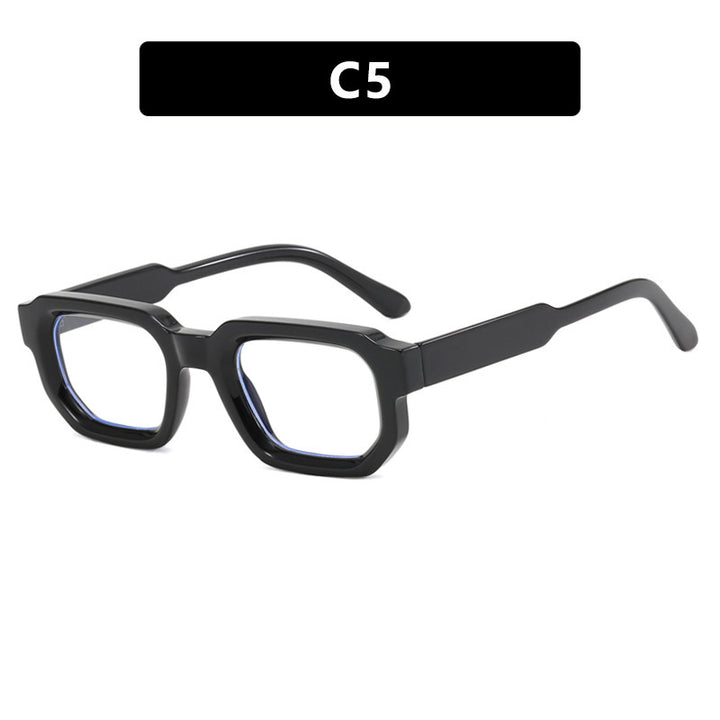 Damen geometrische Sonnenbrille mit modischem Hochglanzrahmen Karnz